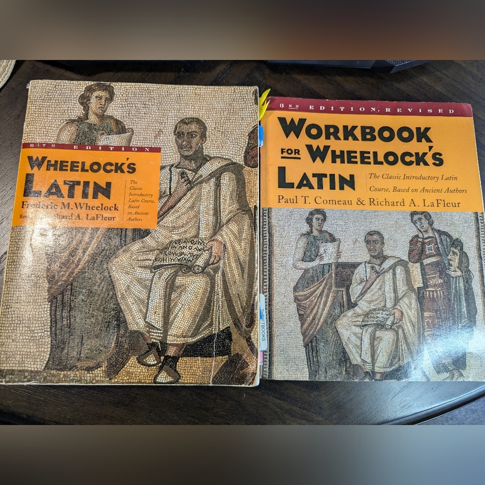 Latin language book and workbook